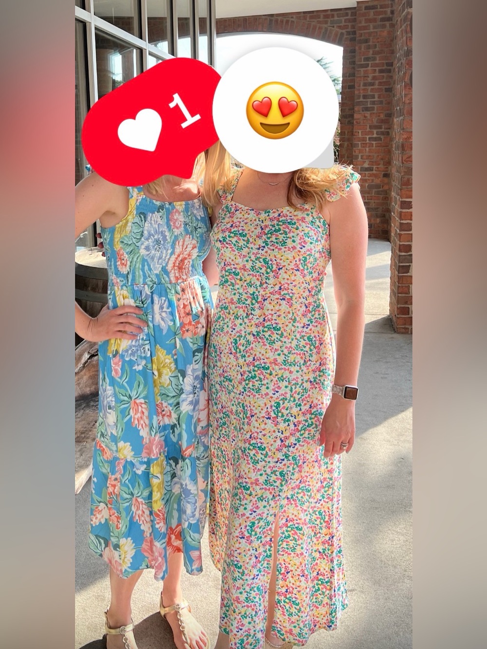 LOFT Cream Maxi Dress with Pink & Green Floral Print
